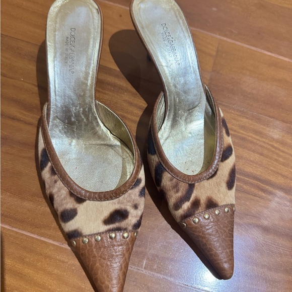 Authentic Dolce & Gabbana Brown Leopard Heels - Picture 2 of 6